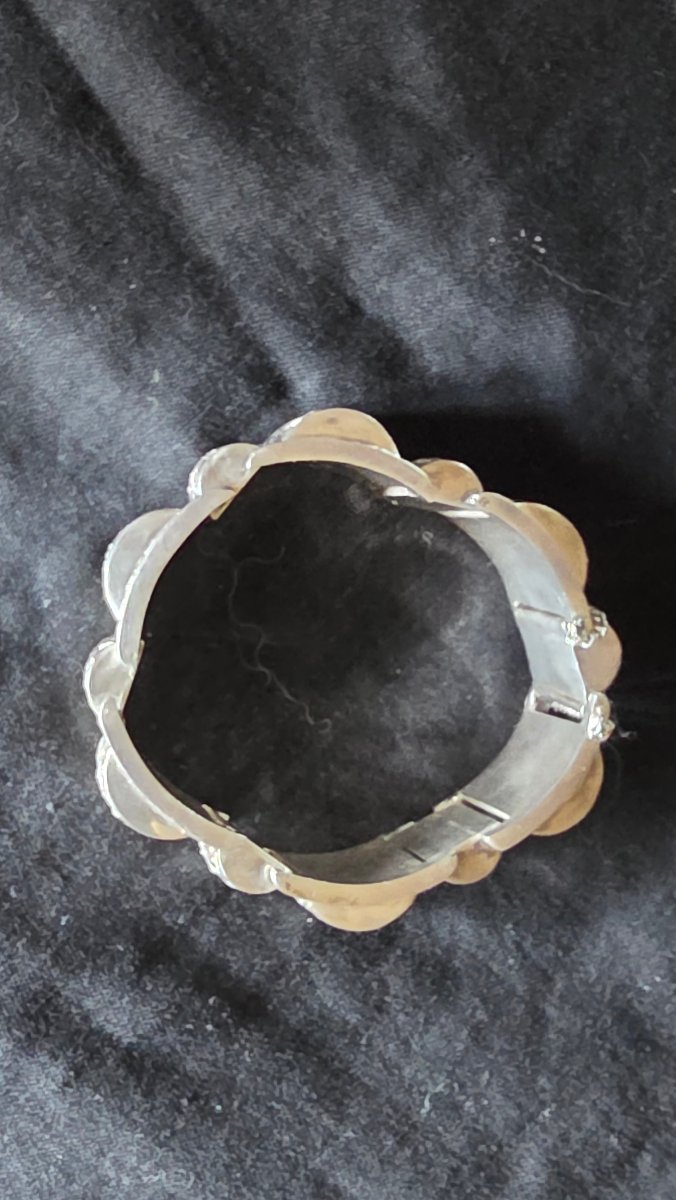 Bracelet  tank en argent Indochine vers 1930-photo-3