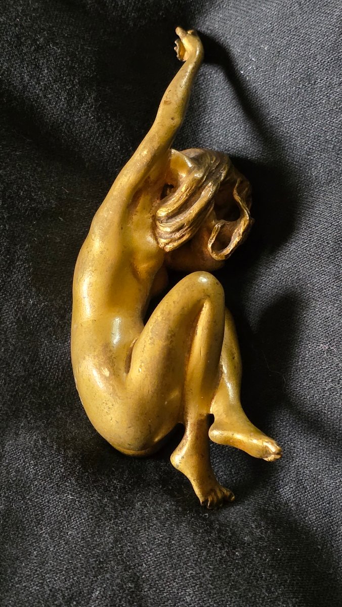 Bronze femme nue art nouveau-photo-2