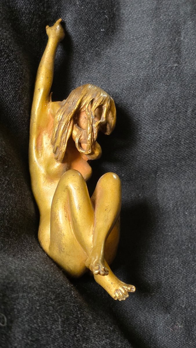 Bronze femme nue art nouveau-photo-5