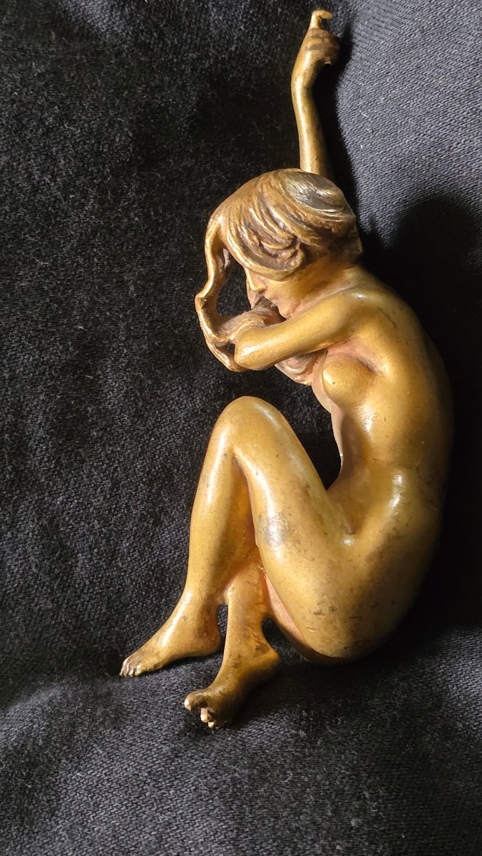 Bronze femme nue art nouveau