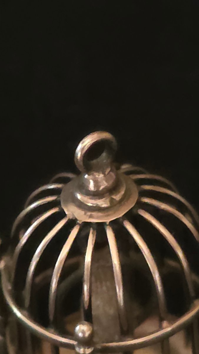 Miniature Silver Birdcage-photo-2