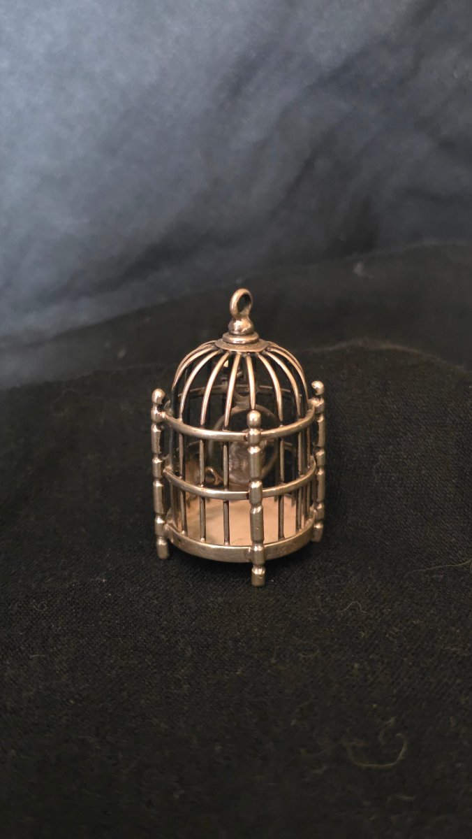 Miniature Silver Birdcage-photo-3