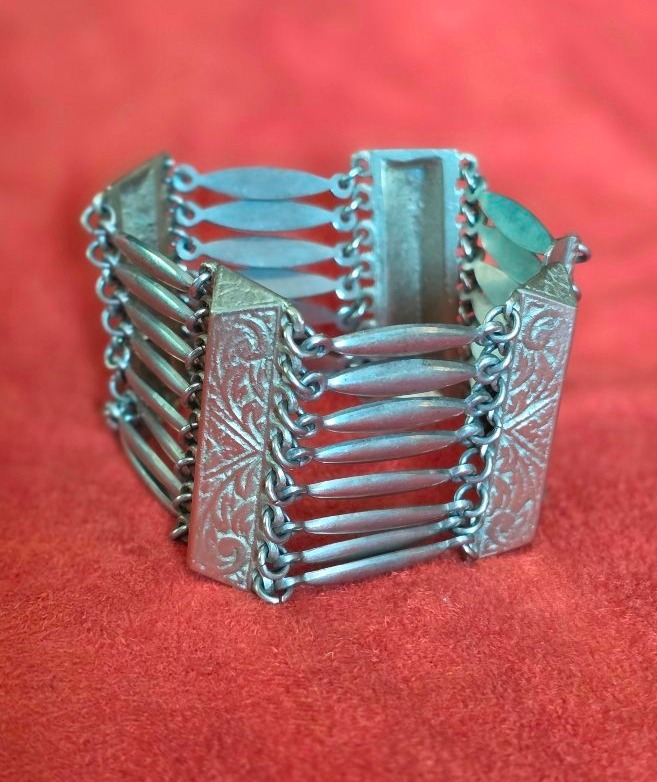 Bronze And Silver-plated Brass Bracelet -photo-2