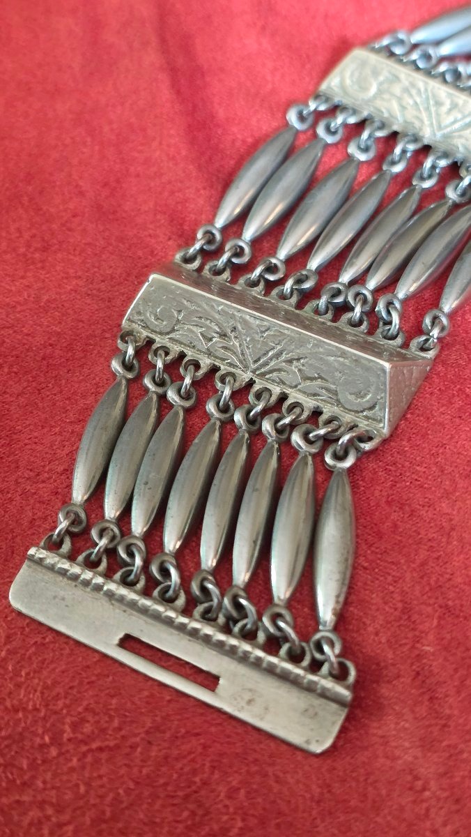 Bronze And Silver-plated Brass Bracelet -photo-4