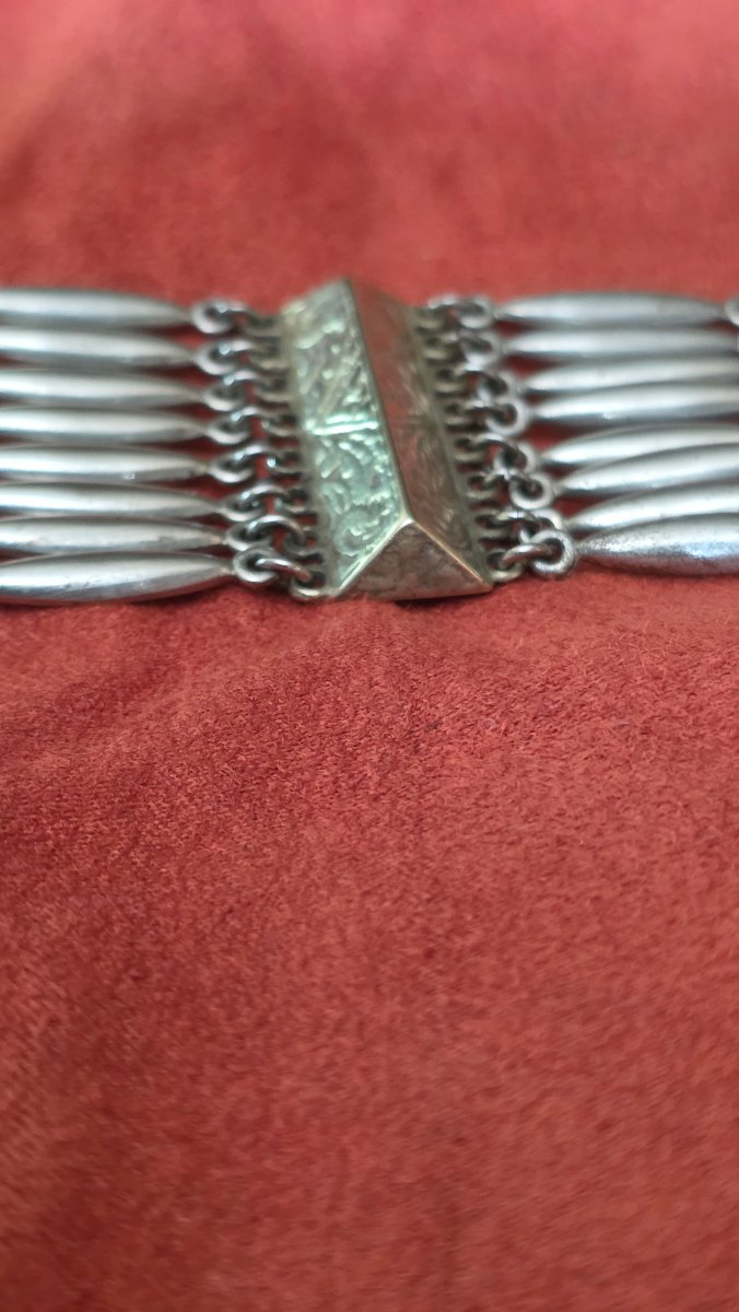 Bronze And Silver-plated Brass Bracelet -photo-4