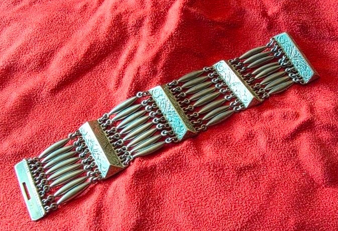 Bronze And Silver-plated Brass Bracelet 