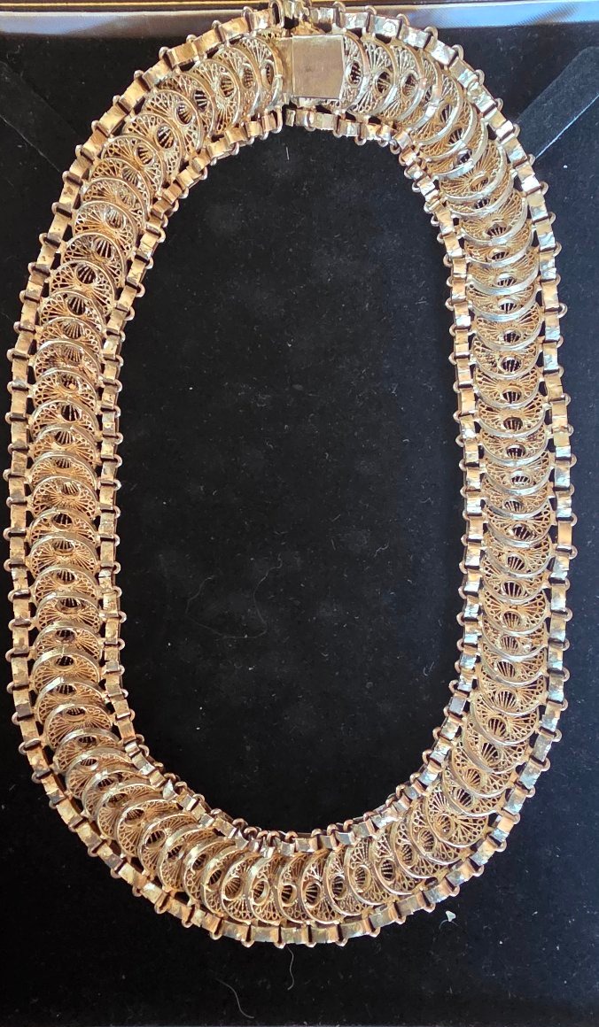 Collier articulé en argent vers 1930-photo-2