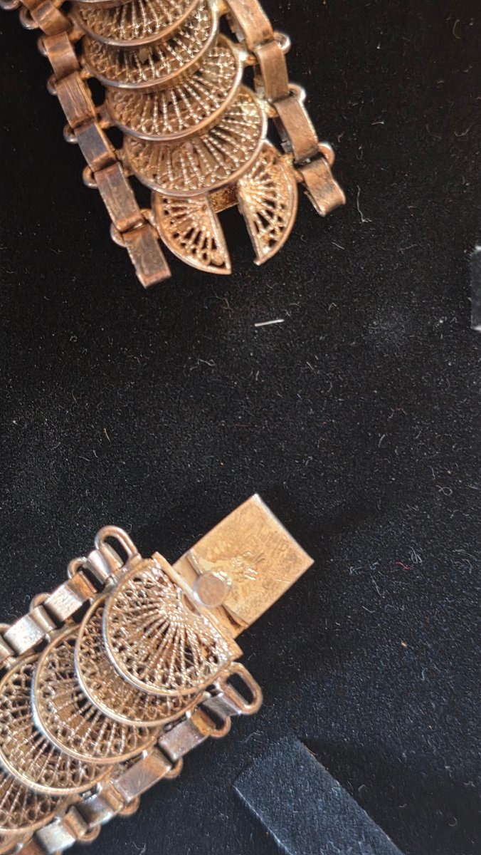 Collier articulé en argent vers 1930-photo-4