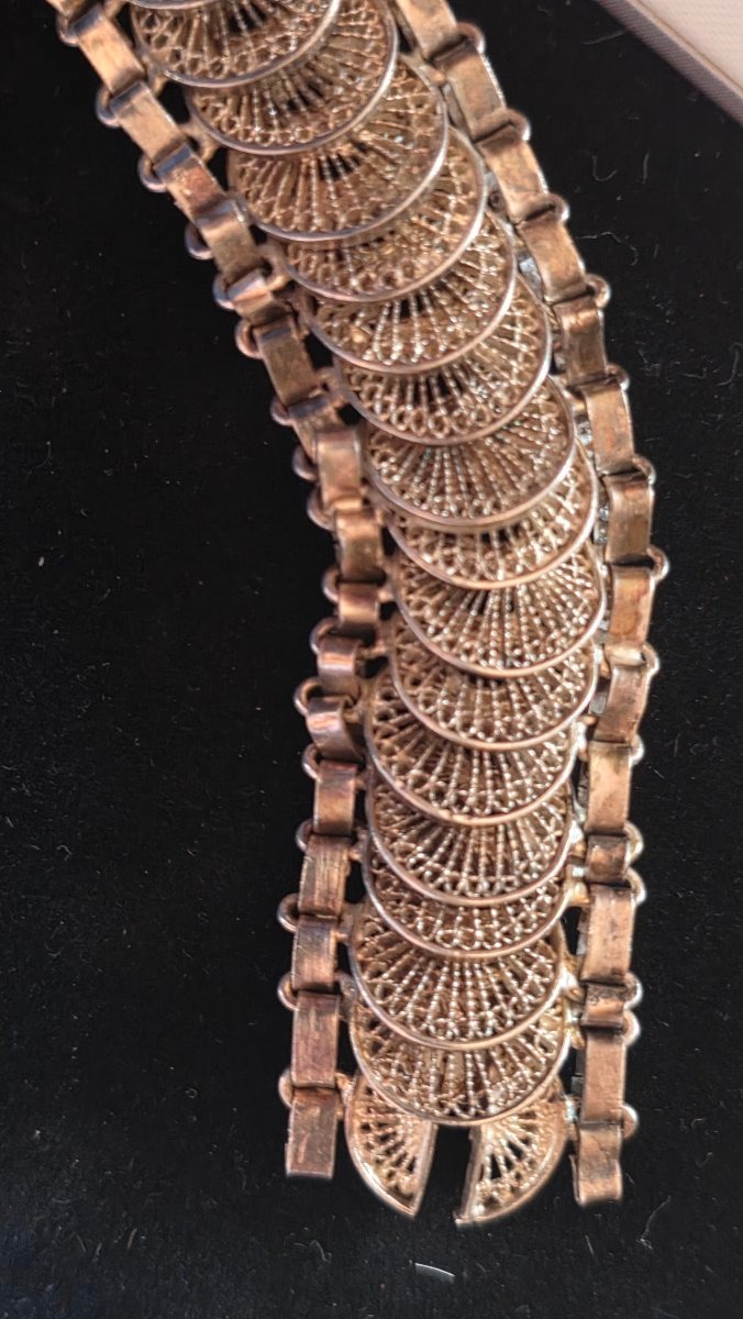 Collier articulé en argent vers 1930-photo-2