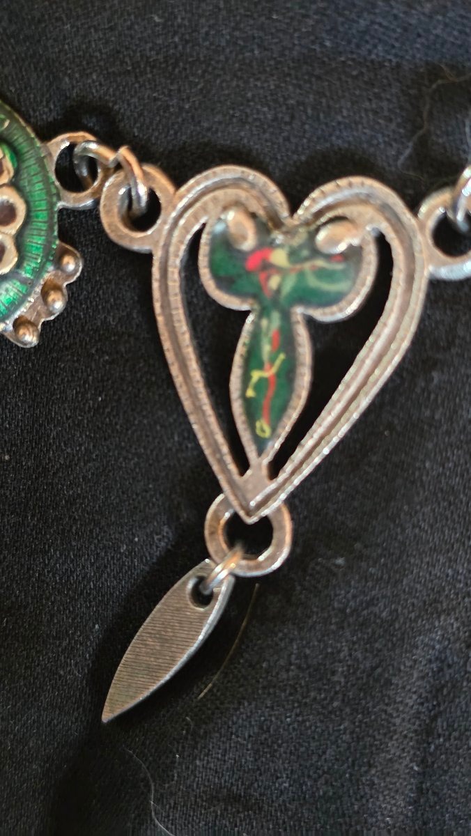 Enameled Necklace With Pendants, Designed By Dlh-photo-2