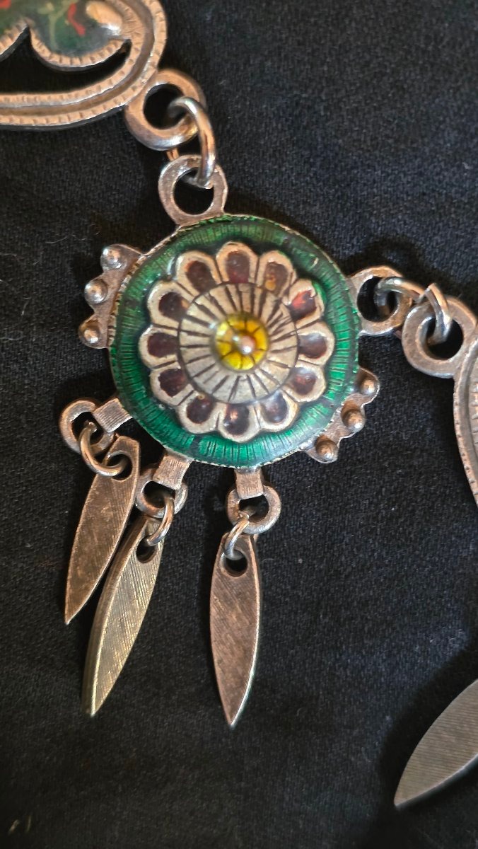 Enameled Necklace With Pendants, Designed By Dlh-photo-4