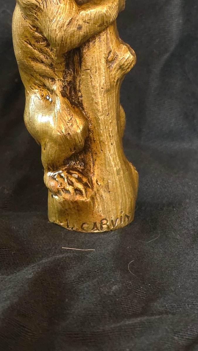 Sceau en bronze ours signe Louis carvin-photo-4