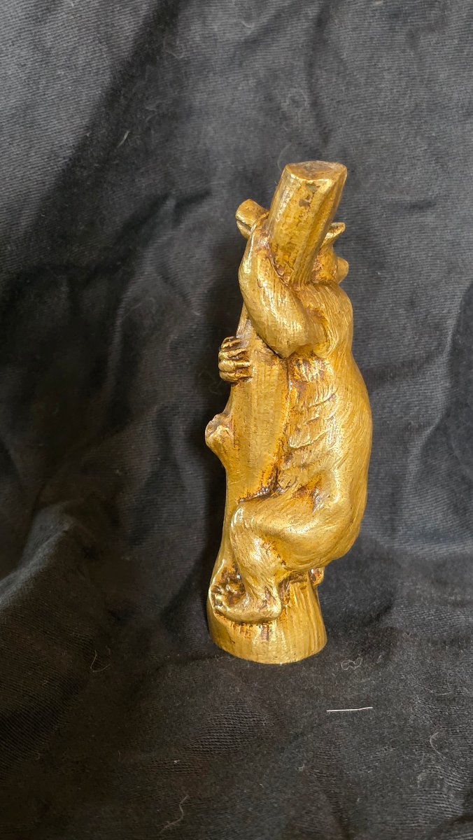 Sceau en bronze ours signe Louis carvin-photo-6