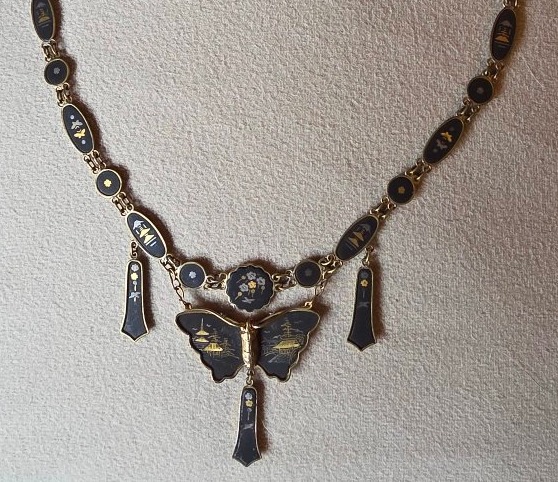 Collier japonnais décor papillon-photo-2