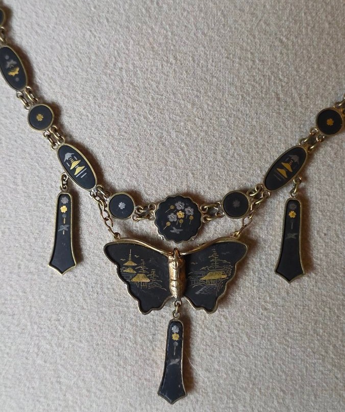 Collier japonnais décor papillon-photo-4