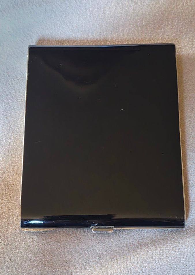 Art Deco-style Black Lacquer Cigarette Case-photo-4