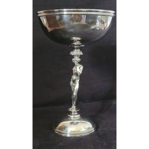 Coupe Calice Bacchus En Métal Argente Christofle