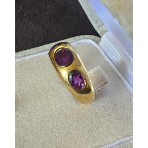Gold And Amethyst Ring 