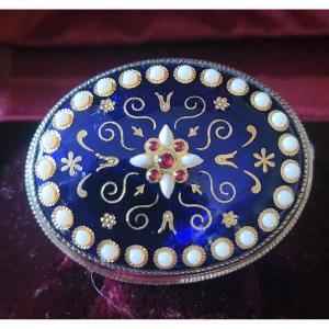 Broche Regionale En Vermeil Et Emaux Bressans