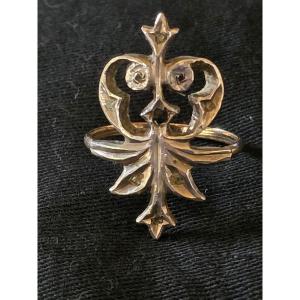 18th Century Gold And Silver Crown Ring