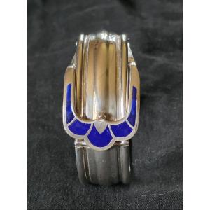 Bracelet ceinture en argent emaille