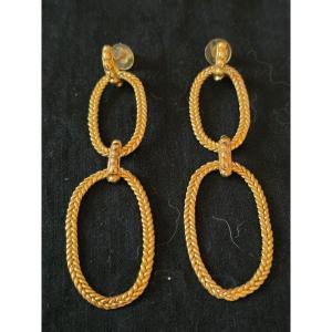 Braided Earrings Circa 1950