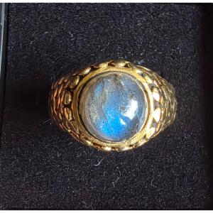 Bague en vermeil et labradors 