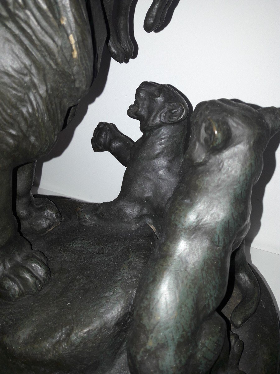 Sculpture bronze animalier signée Delabrierre-photo-4