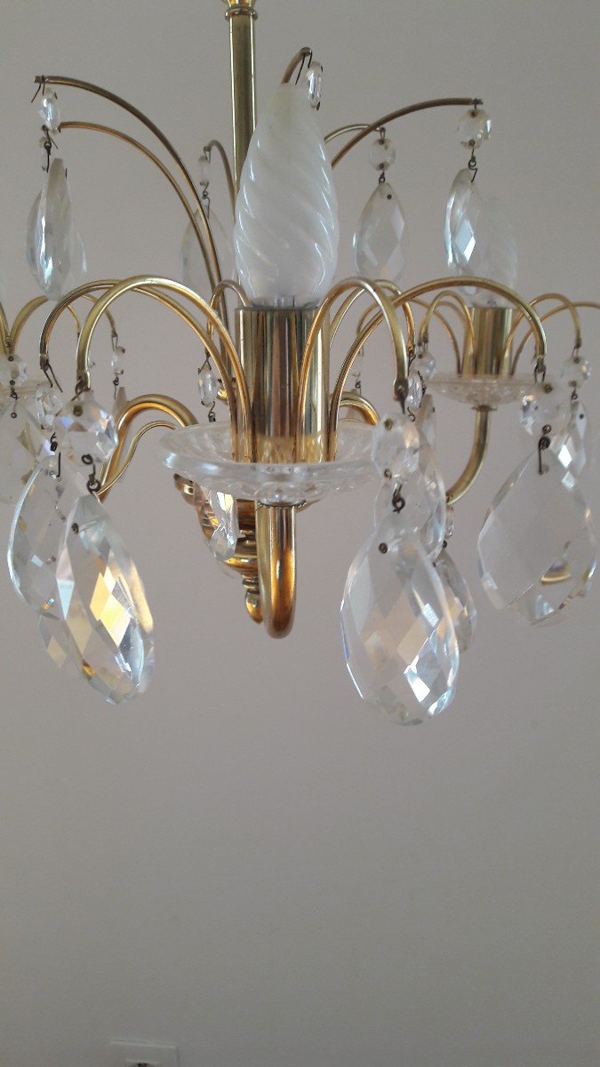 Plafonnier Victorien Doré Pour Maison De Poupée - Échelle 1:12, à Piles, 2 Bras