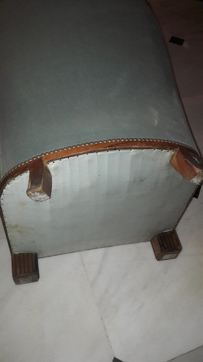Suite De Fauteuils Libertys London Ianthe Tapissés En Ronce De Noyer Et Rotin Style Berg%c3%a8re