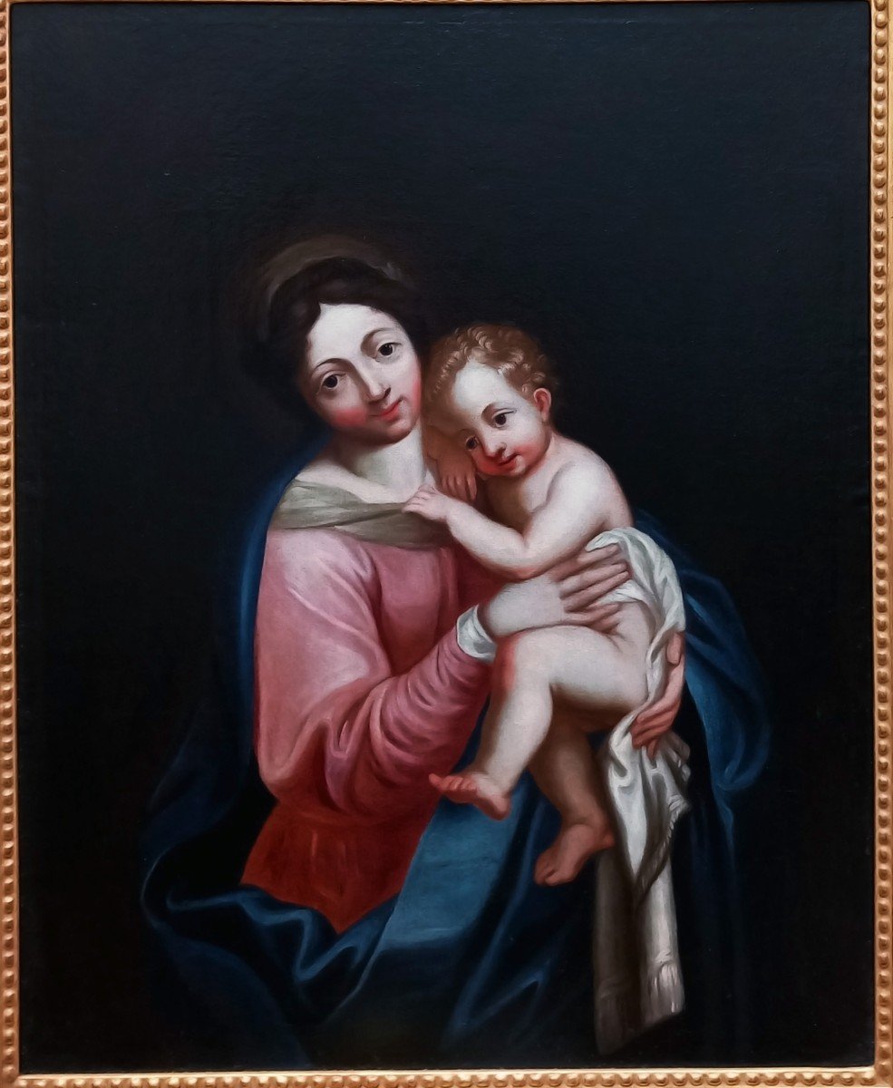 Painting Madonna And Child 18 Eme-photo-3