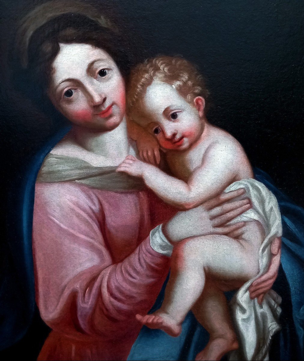 Painting Madonna And Child 18 Eme-photo-4