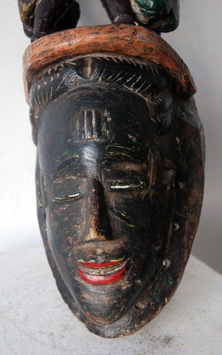 Ancien Masque Guro Cote d'Ivoire , Belle Patine d'Usage-photo-1