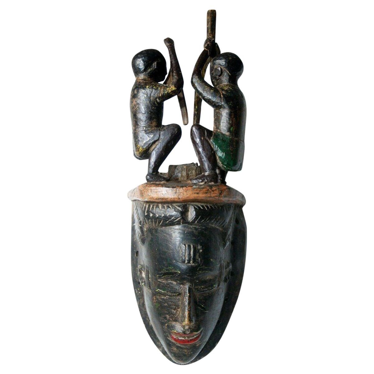 Ancien Masque Guro Cote d'Ivoire , Belle Patine d'Usage