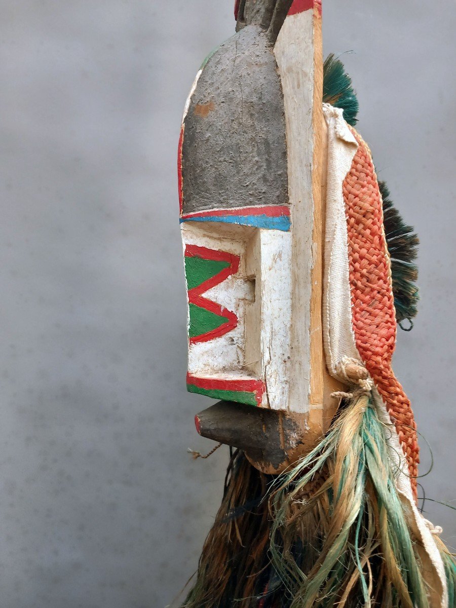 Grand Masque Kanaga Dogon Mali Avec Sa Coiffe-photo-2