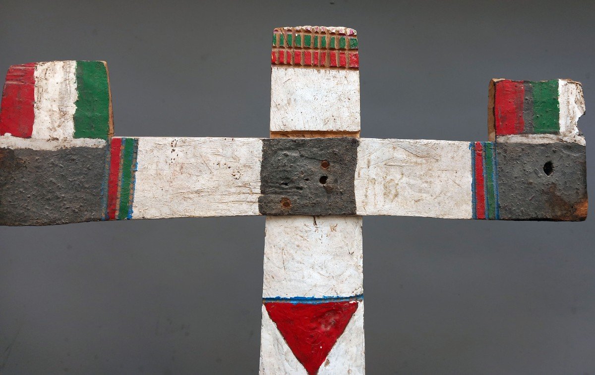 Grand Masque Kanaga Dogon Mali Avec Sa Coiffe-photo-1