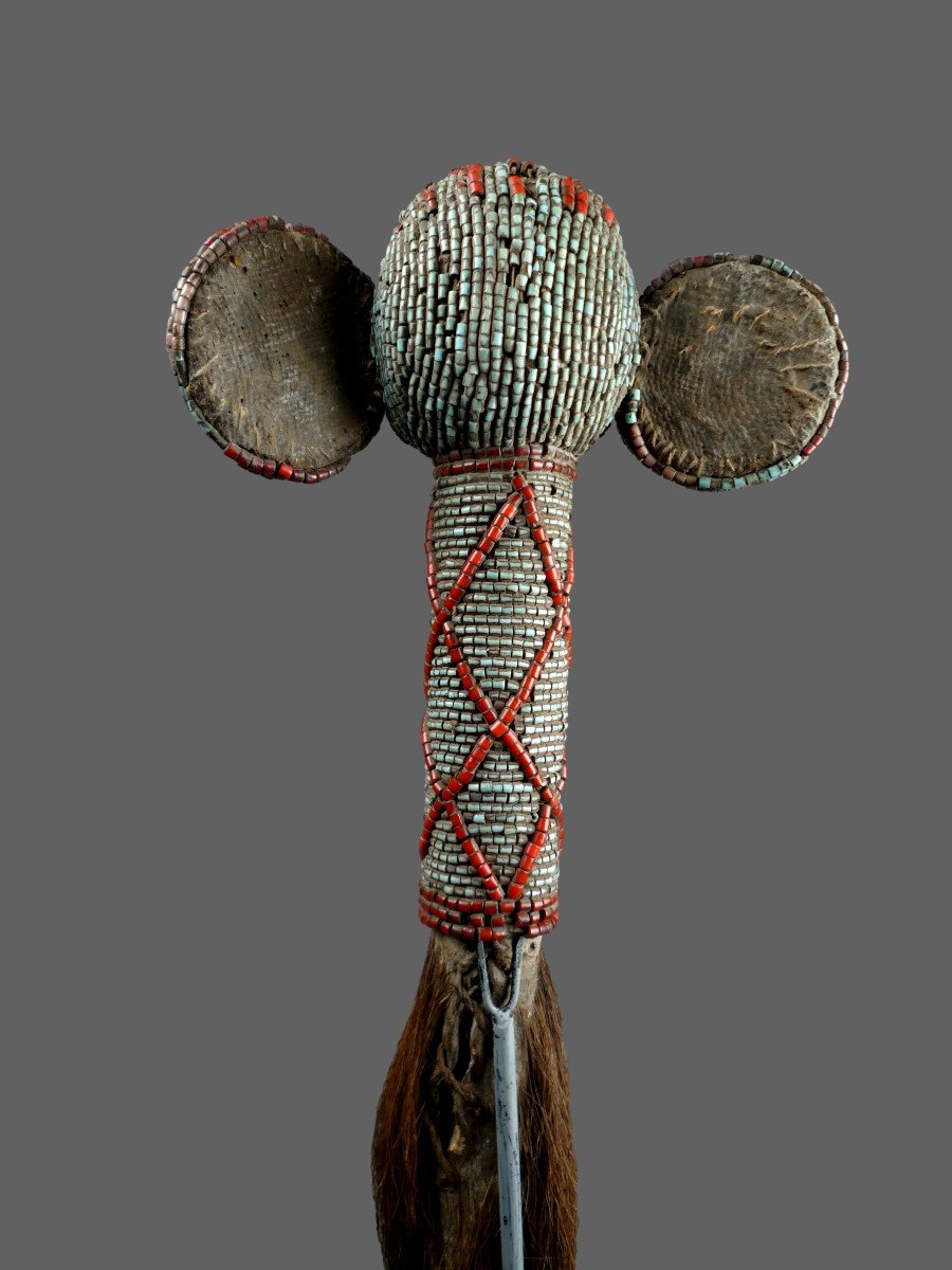 Hunting Elephant Fly Beaded Royal Bamoun Cameroon-photo-3