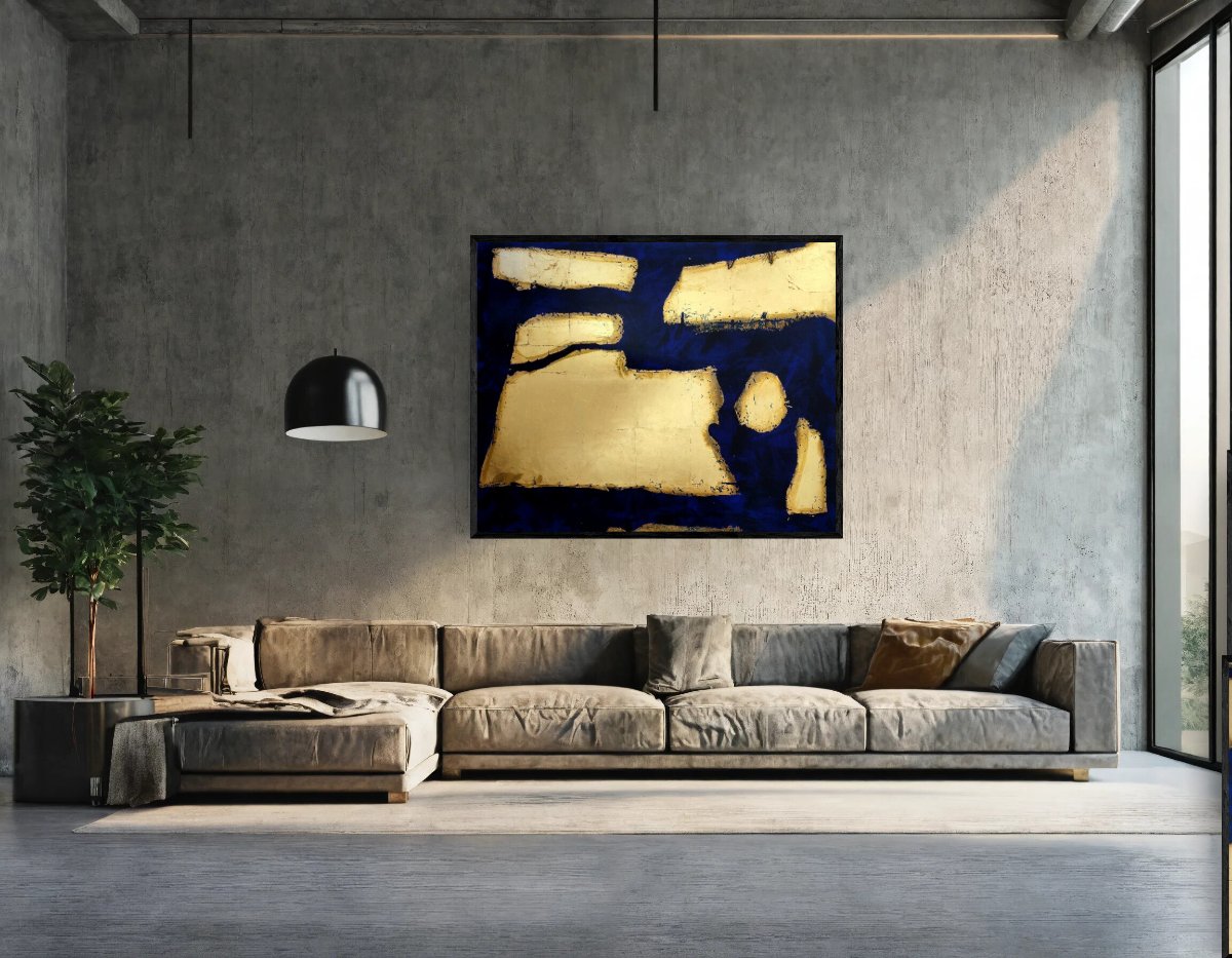 Abstract Painting With Gold Leaf -photo-1