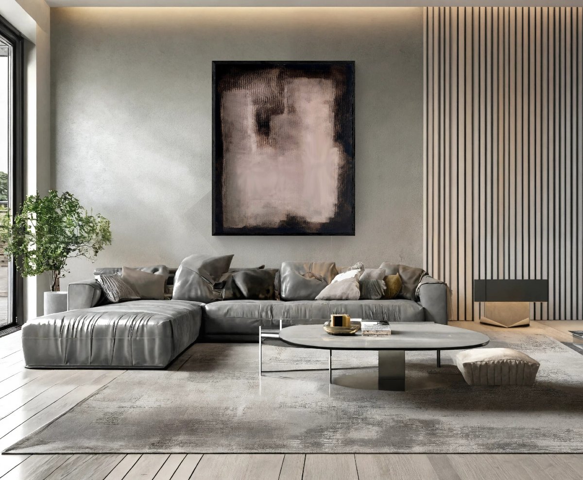 Abstract Painting In Natural Earth Tones.-photo-3