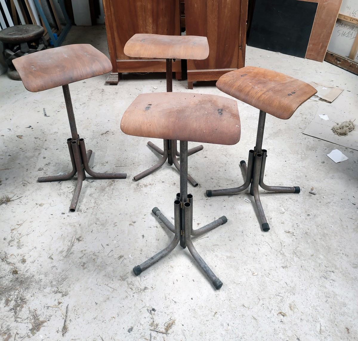 4 Designer Chairs, Weaver's Workshop Furniture, With System.