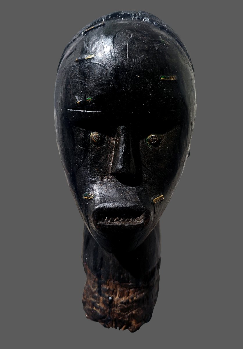 Tête Fang Gabon, byeri gardienne de reliquaire .-photo-1