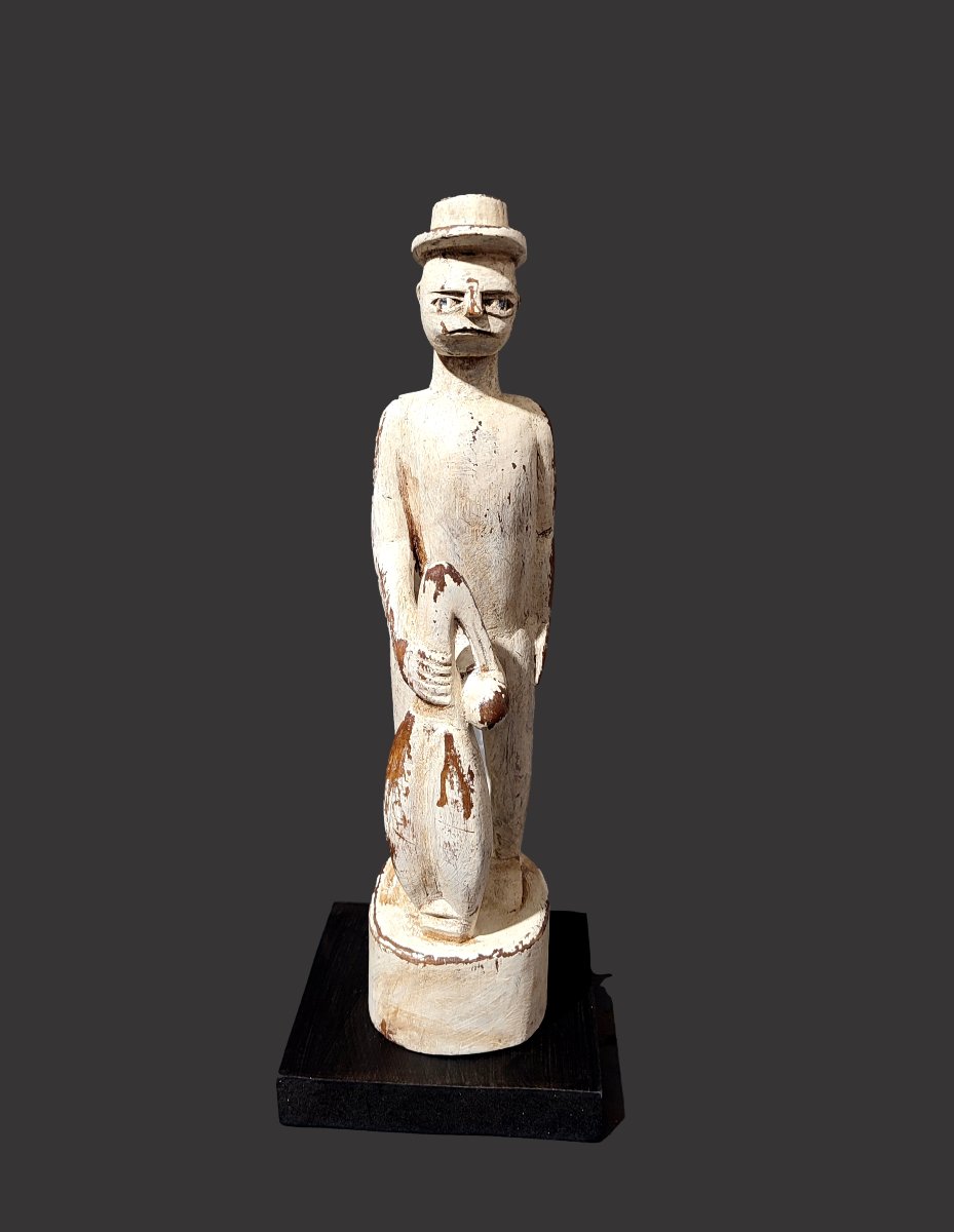 paire de statue Adan Vodou Vodum Ghana fortement sexuée, objets curiosités, Colons ?-photo-2