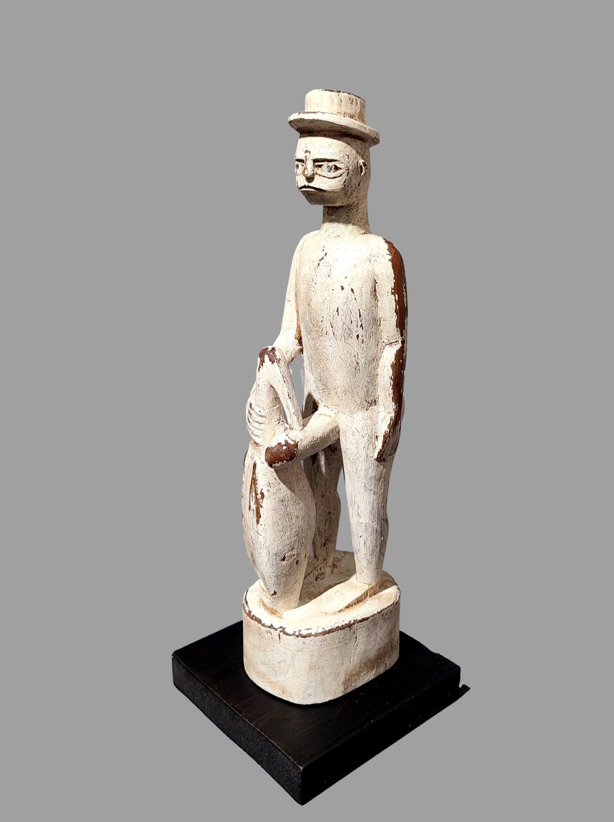paire de statue Adan Vodou Vodum Ghana fortement sexuée, objets curiosités, Colons ?-photo-3