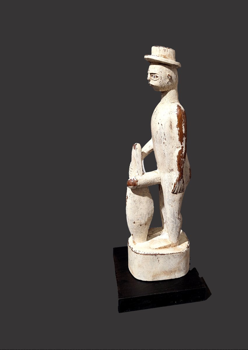 paire de statue Adan Vodou Vodum Ghana fortement sexuée, objets curiosités, Colons ?-photo-4
