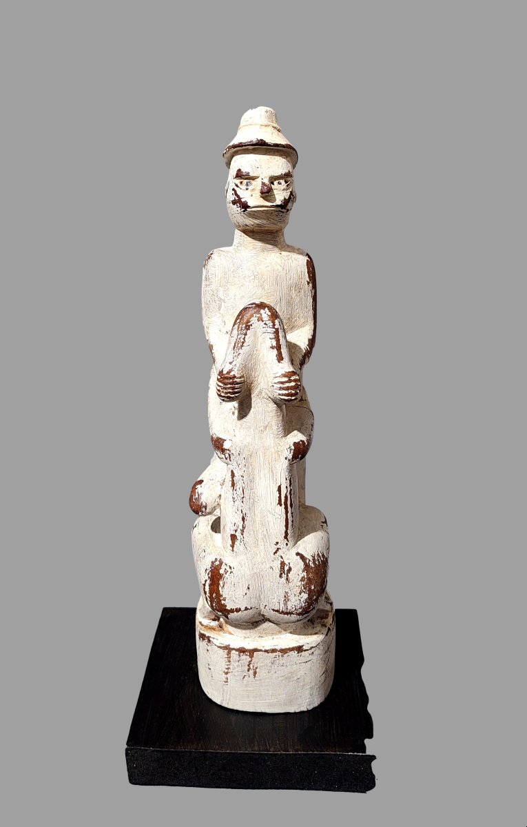 paire de statue Adan Vodou Vodum Ghana fortement sexuée, objets curiosités, Colons ?-photo-2