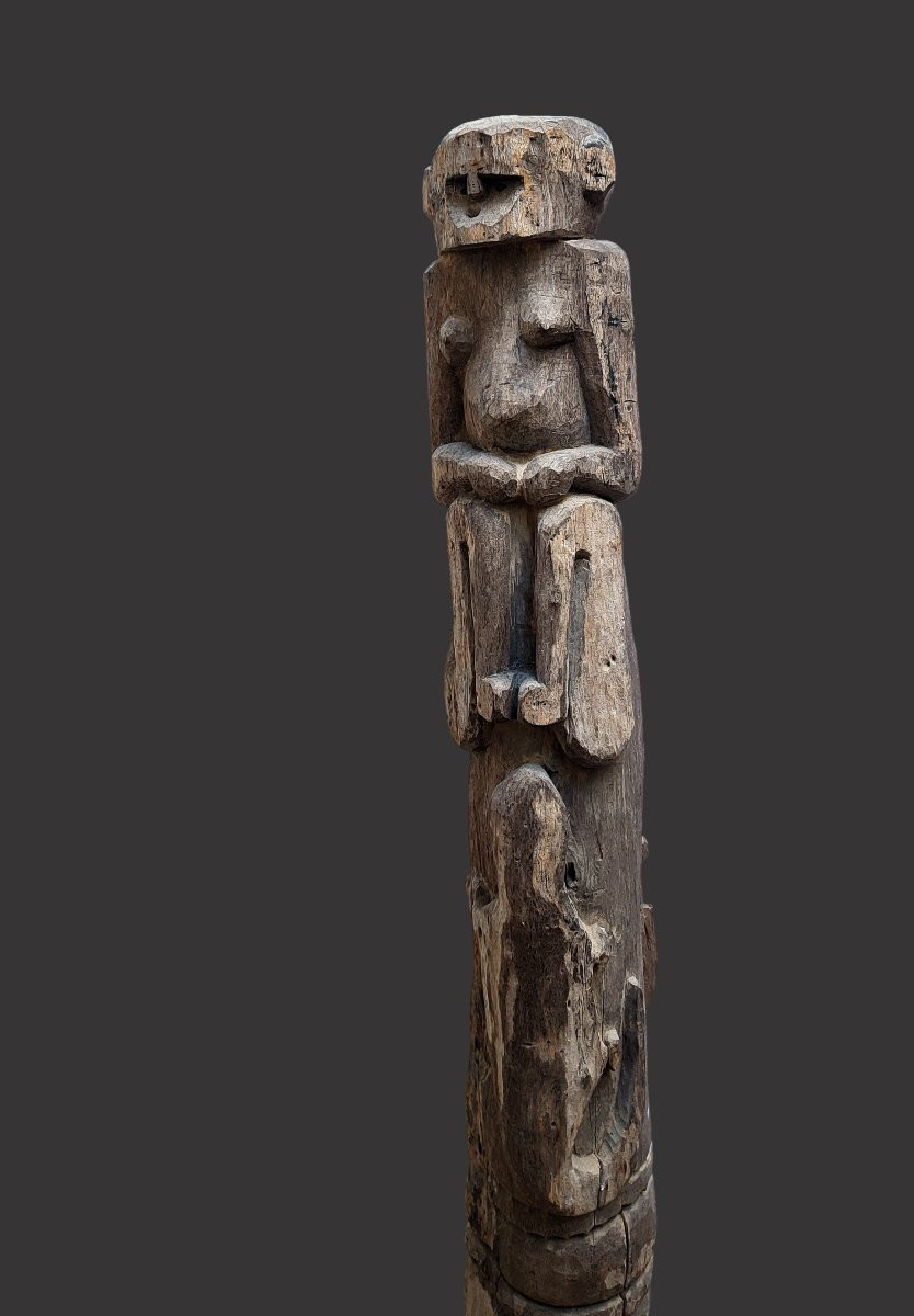 Hampatong Post Statue, Dayak, Kalimantan Borneo, Indonesia, Ancient Totem From The Wolmark Collection -photo-2