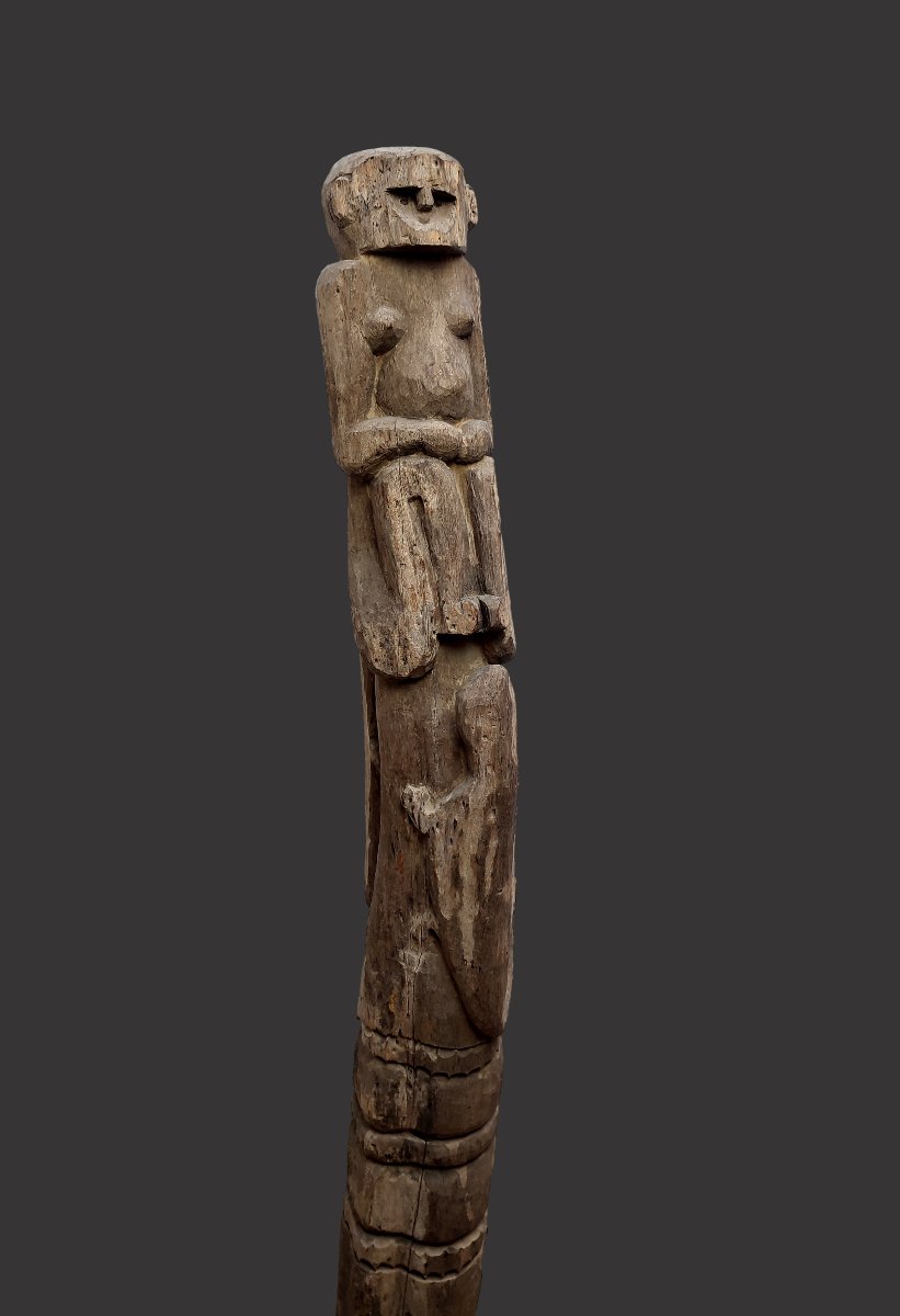 Hampatong Post Statue, Dayak, Kalimantan Borneo, Indonesia, Ancient Totem From The Wolmark Collection -photo-3