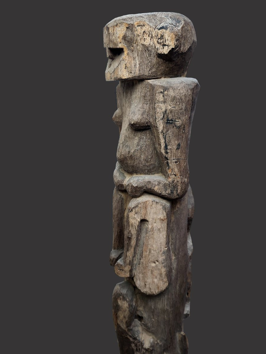 Hampatong Post Statue, Dayak, Kalimantan Borneo, Indonesia, Ancient Totem From The Wolmark Collection -photo-3