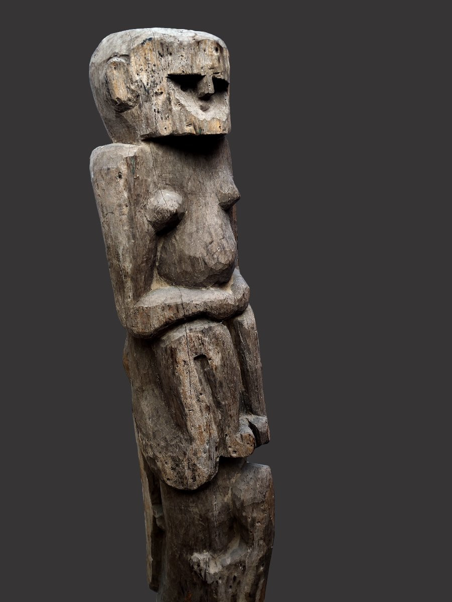 Hampatong Post Statue, Dayak, Kalimantan Borneo, Indonesia, Ancient Totem From The Wolmark Collection -photo-5