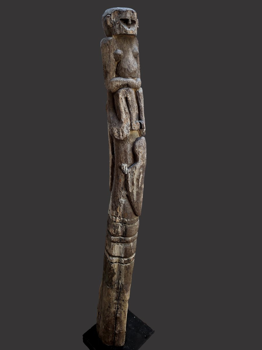 Hampatong Post Statue, Dayak, Kalimantan Borneo, Indonesia, Ancient Totem From The Wolmark Collection -photo-8